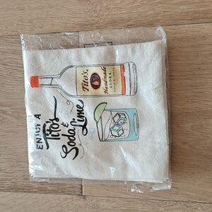 NWOT Tito's Vodka soda and lime Kitchen napkin cloth